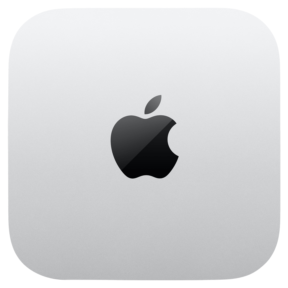 Mac mini M4 in Silver, top view